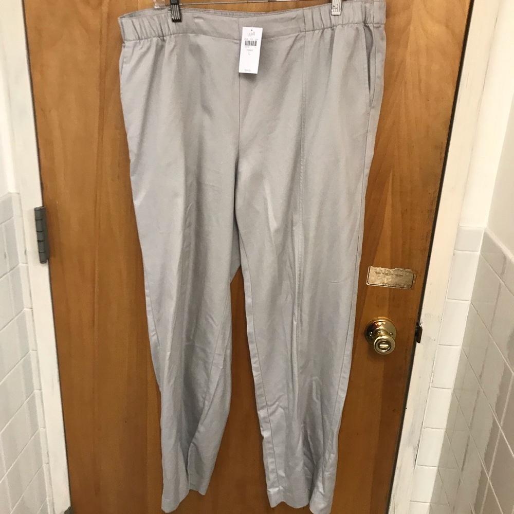 Pure J Jill‎ Tencel /Cotton Blend Flat front Pull on Elastic Waist pant sz Large